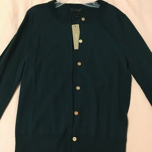 NWT J. Crew Green Cardigan